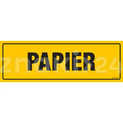 Papier - Znak informacyjny - NC124