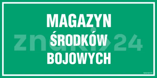 Magazyn środków bojowych - Tablica wojskowa - JE023