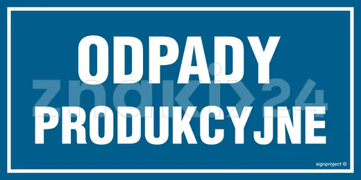 Odpady produkcyjne - Tablica budowlana informacyjna - OA109