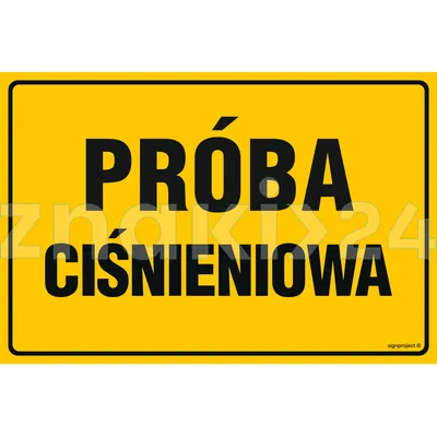 Próba ciśnieniowa - Gazociągi - JD014