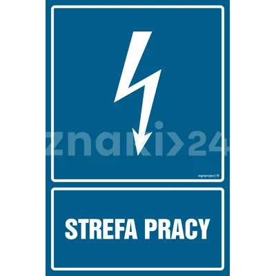 Strefa pracy - Znak elektryczny - HG058