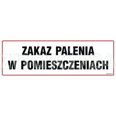 Zakaz palenia w pomieszczeniach - Znak ostrzegawczy. Znak informacyjny - NC050