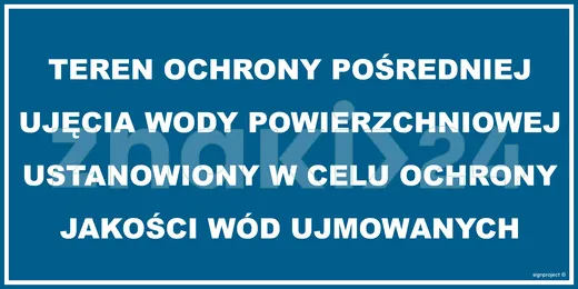 Teren ochrony pośredniej ujęcia wody powierzchniowej - Gazociągi - JD036