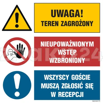 Uwaga! Izolacja azbestowa Nie przeszkadzać Unikaj uszkodzenia - Znak BHP - GO005