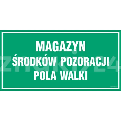 Magazyn środków pozoracji pola walki - Tablica wojskowa - JE013