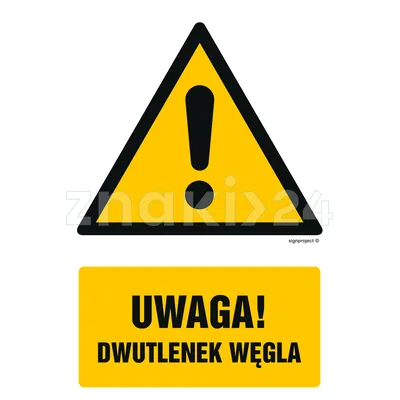 Uwaga! Dwutlenek węgla - Znak BHP - GF076