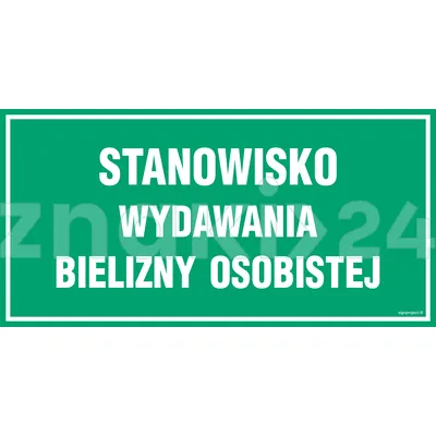 Stanowisko wydawania bielizny osobistej - Tablica wojskowa - JE019