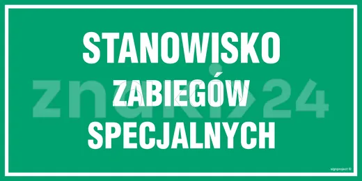 Stanowisko zabiegów specjalnych - Tablica wojskowa - JE016