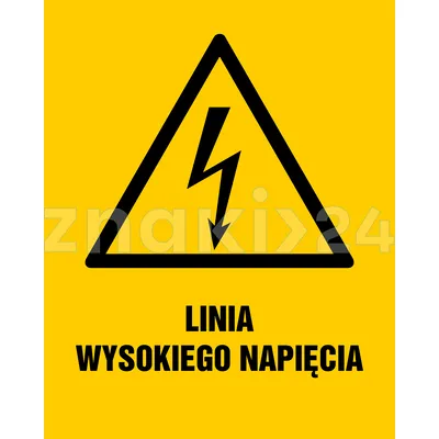 Linia wysokiego napięcia - Znak elektryczny - HA029