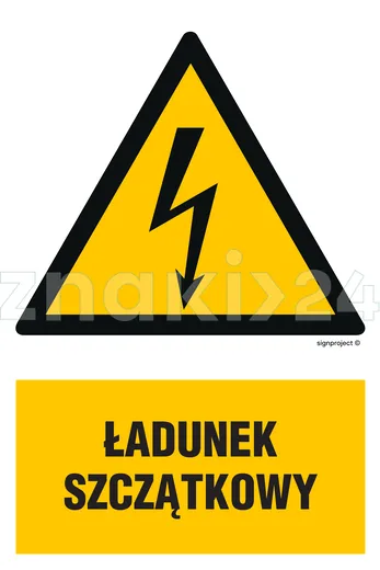 Ładunek szczątkowy - Znak elektryczny - HA011