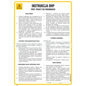 Instrukcja BHP przy pracach na drabinach - Instrukcja BHP - IAF31