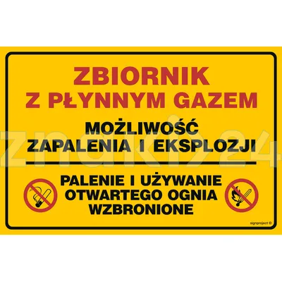 Zbiornik z płynnym gazem - możliwość zapalenia i eksplozji - Gazociągi - JD019