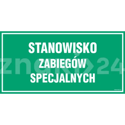 Stanowisko zabiegów specjalnych - Tablica wojskowa - JE016