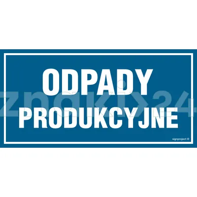 Odpady produkcyjne - Tablica budowlana informacyjna - OA109