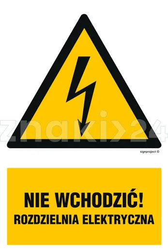 Nie wchodzić ! Rozdzielnia Elektryczna - Znak elektryczny - HA030