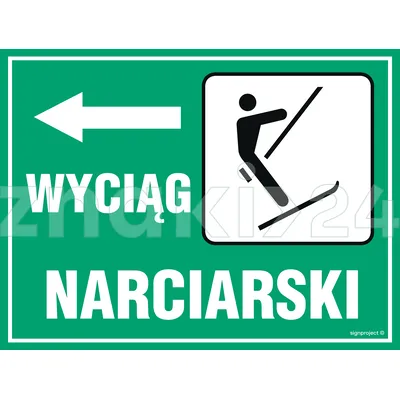 Wyciąg narciarski orczykowy - Znak informacyjny - OC007