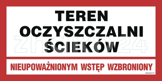 Teren oczyszczalni ścieków. Nieupoważnionym wstęp wzbroniony - Gazociągi - JD031