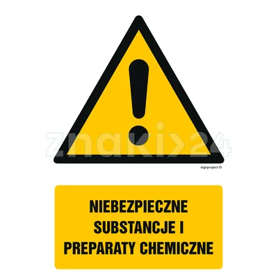 Niebezpieczne substancje i preparaty chemiczne - Znak BHP - GF041