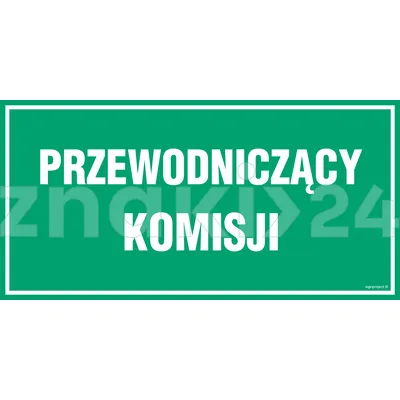 Przewodniczący komisji - Tablica wojskowa - JE012