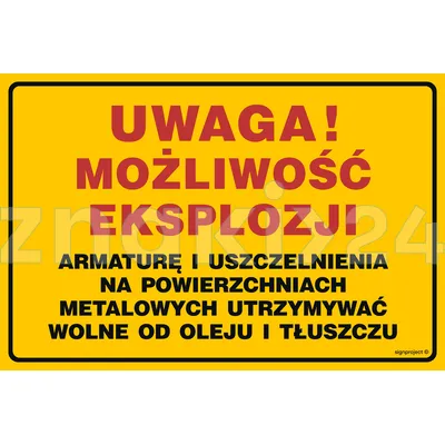 Uwaga!Możliwość eksplozji - Gazociągi - JD054