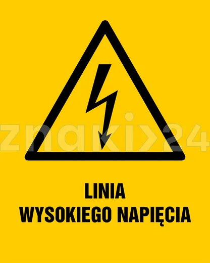 Linia wysokiego napięcia - Znak elektryczny - HA029