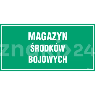 Magazyn środków bojowych - Tablica wojskowa - JE023