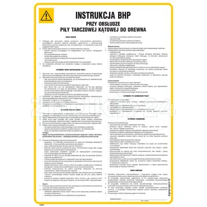 Instrukcja BHP przy obsłudze piły tarczowej kątowej do drewna - Instrukcja BHP - IAB20