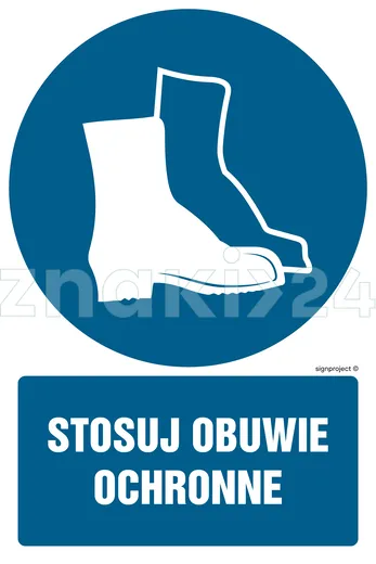 Stosuj obuwie ochronne - Znak BHP - GL046