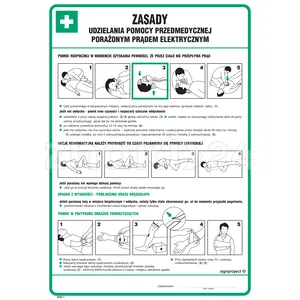 Zasady udzielania pomocy przedmedycznej porażonym prądem elektryczny - Instrukcja BHP - DD011