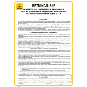 Instrukcja ogólna BHP w warsztatach - Instrukcja BHP - IAA10