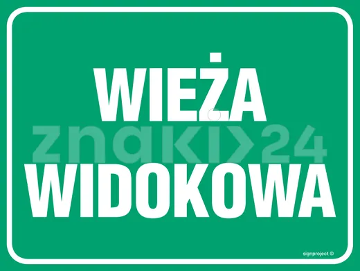 Wieża widokowa - Znak informacyjny - OC011