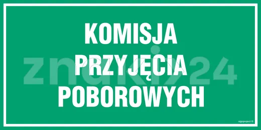 Komisja pzryjęcia poborowych - Tablica wojskowa - JE010