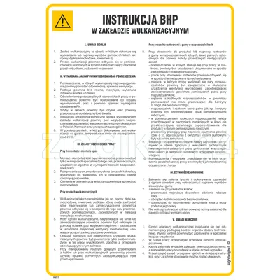 Instrukcja BHP w zakładzie wulkanizacyjnym - Instrukcja BHP - IAE17