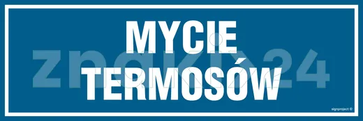 Mycie termosów - Znak informacyjny - PA282