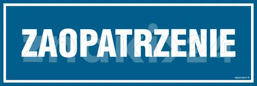 Zaopatrzenie - Znak informacyjny - PA095