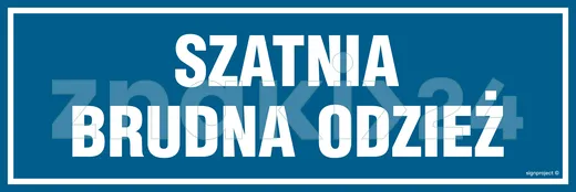 Szatnia brudna odzież - Znak informacyjny - PA297