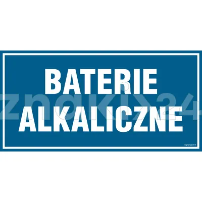 Baterie alkaliczne - Znak informacyjny - PA505