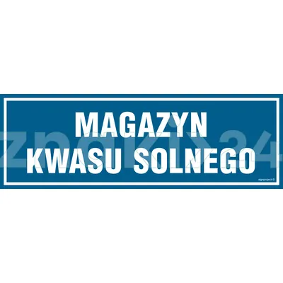 Magazyn kwasu solnego - Znak informacyjny - PA349