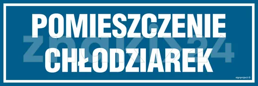 Pomieszczenie chłodziarek - Znak informacyjny - PA271