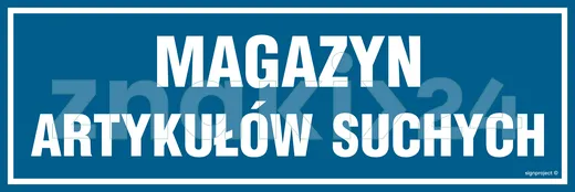 Magazyn artykułów suchych - Znak informacyjny - PA338