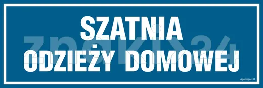 Szatnia odzieży domowej - Znak informacyjny - PA306