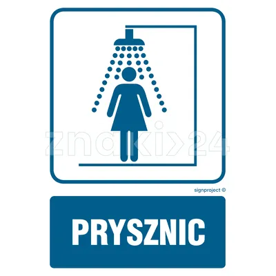 Prysznic damski - Znak informacyjny - RB039