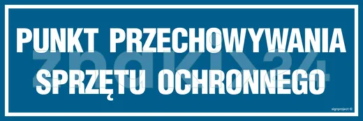 Punkt przechowywania sprzętu ochronnego - Znak informacyjny - PA381