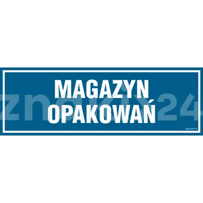 Magazyn opakowań - Znak informacyjny - PA355