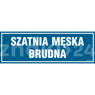 Szatnia męska brudna - Znak informacyjny - PA304