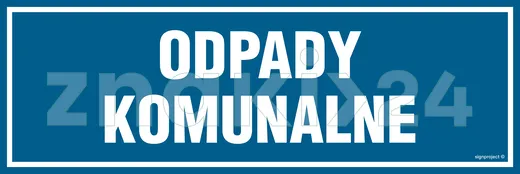 Odpady komunalne - Znak informacyjny - PA387