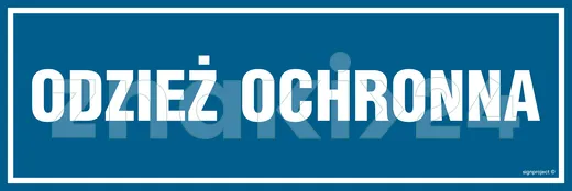 Odzież ochronna - Znak informacyjny - PA329