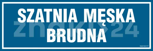 Szatnia męska brudna - Znak informacyjny - PA304