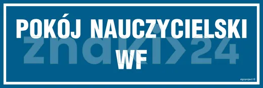 Pokój nauczycielski WF - Znak informacyjny - PA152