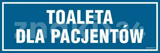 Toaleta dla pacjentów - Znak informacyjny - PA314